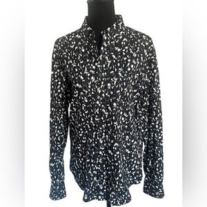 Club Monaco Black, Navy, White Patterned Shirt